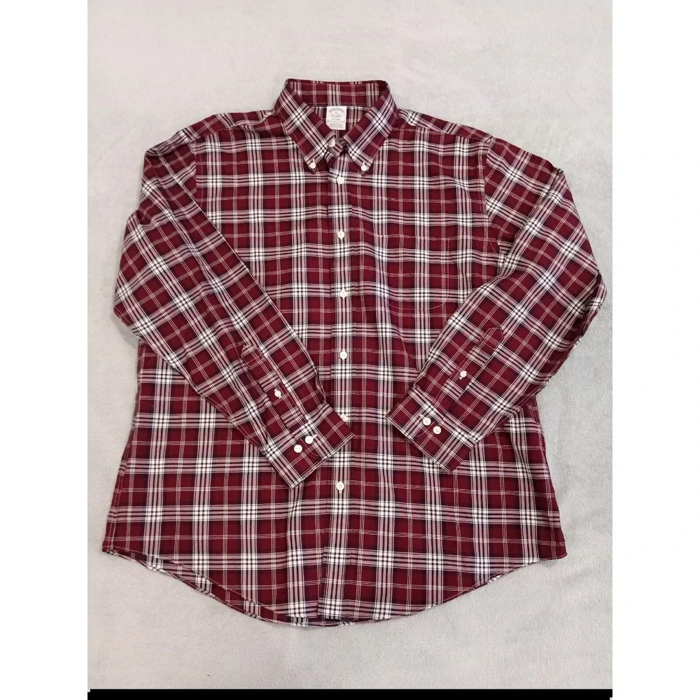 Brooks Brothers Shirt Mens XL Red Long Sleeve Button Down Regent Original Polo - Picture 1 of 7